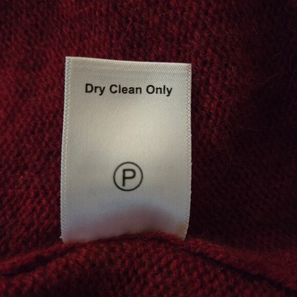 100% Cashmere Brick Red Cowl Neck Sweater Size XS/4 Fall Winter Knit Classic - Picture 14 of 14